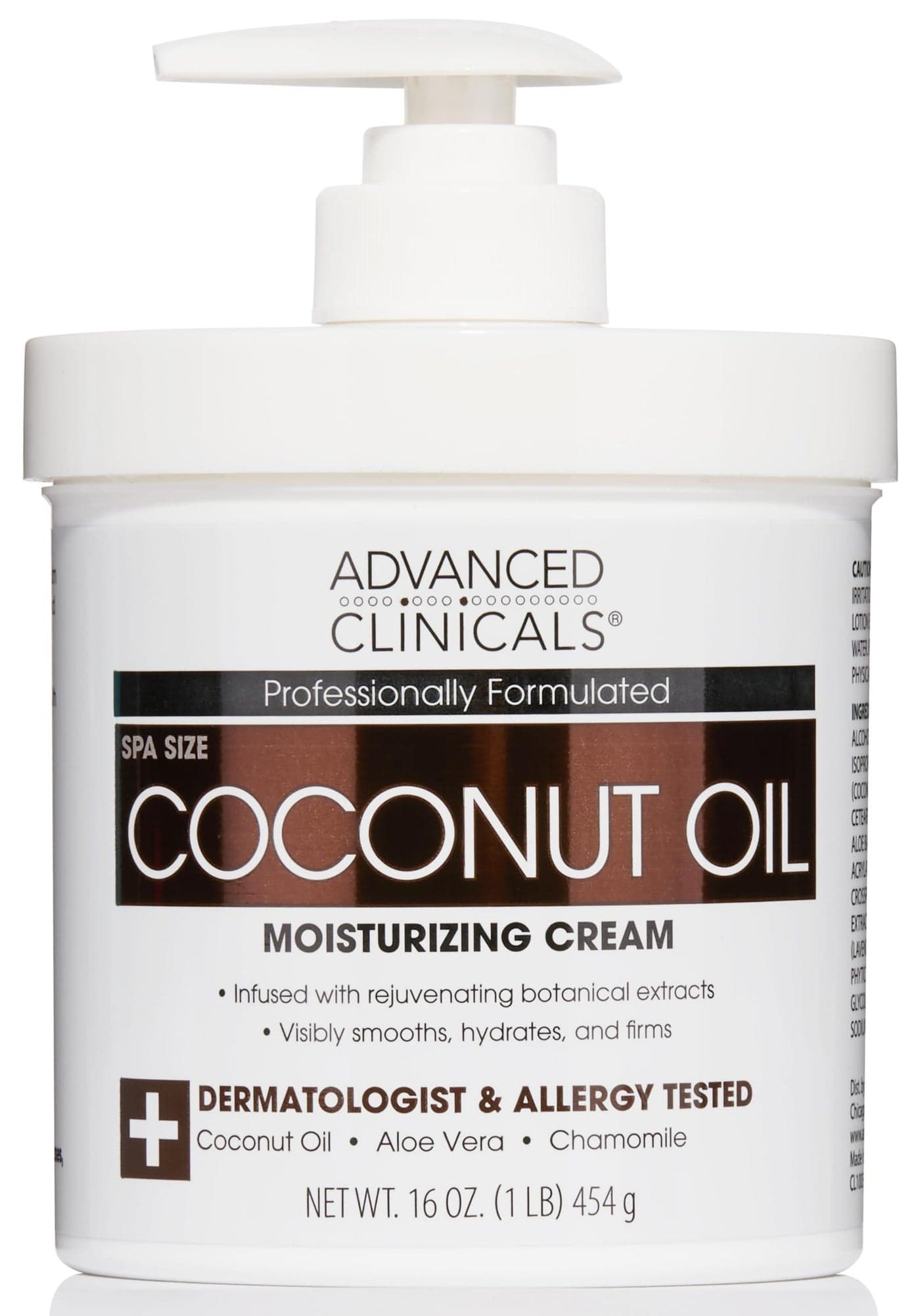 Advanced Clinicals Coconut Oil Body Cream For Women Men Hydrating Coconut Lotion For Extremely Dry Skin Visible Anti Aging Body Butter Skin Care Balm Moisturizer For Hand Heel Feet 16 Ounce