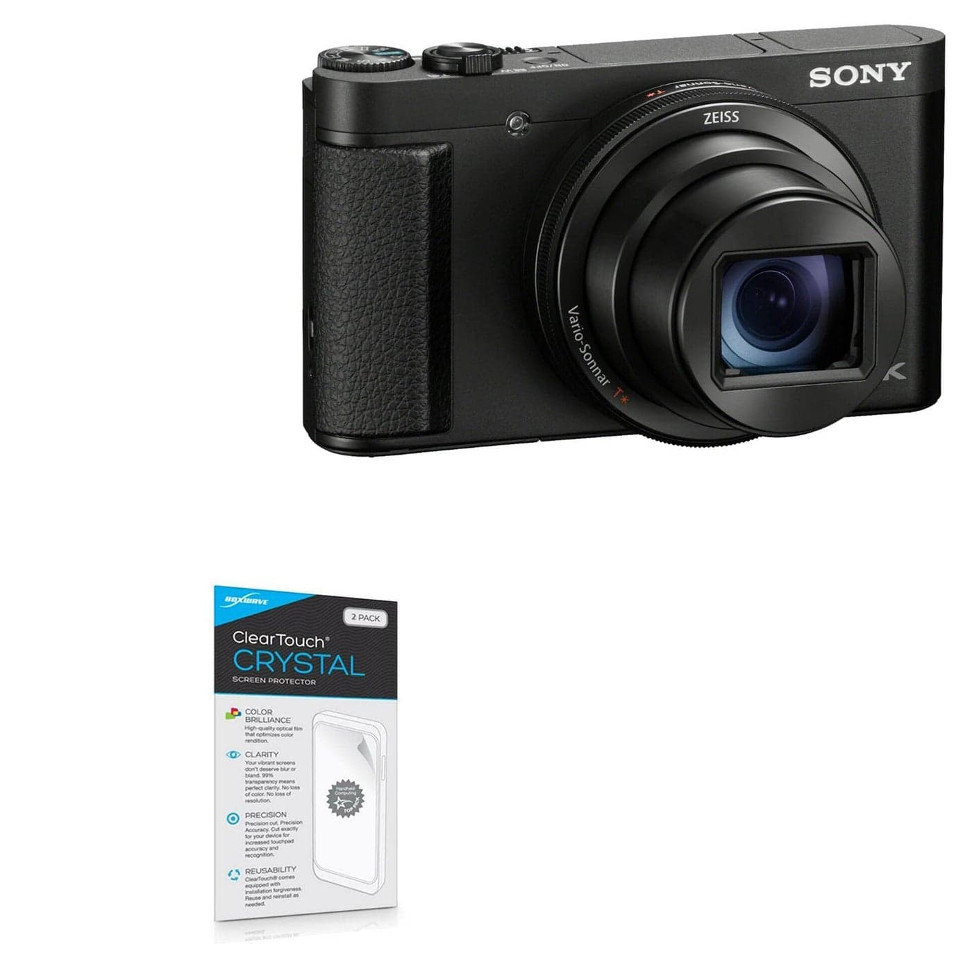 BoxWave Screen Protector Compatible with Sony Cyber-Shot DSC-HX99 - ClearTouch Crystal (2-Pack), HD Film Skin - Shields from Scratches for Sony Cyber-Shot DSC-HX99