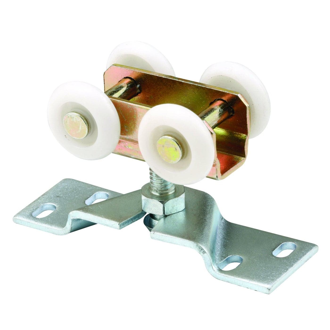 PrimeLine N 7410 Pocket Door Roller Assembly 1 In outside Diameter Convex Plastic Tires Steel Bracket Single Pack