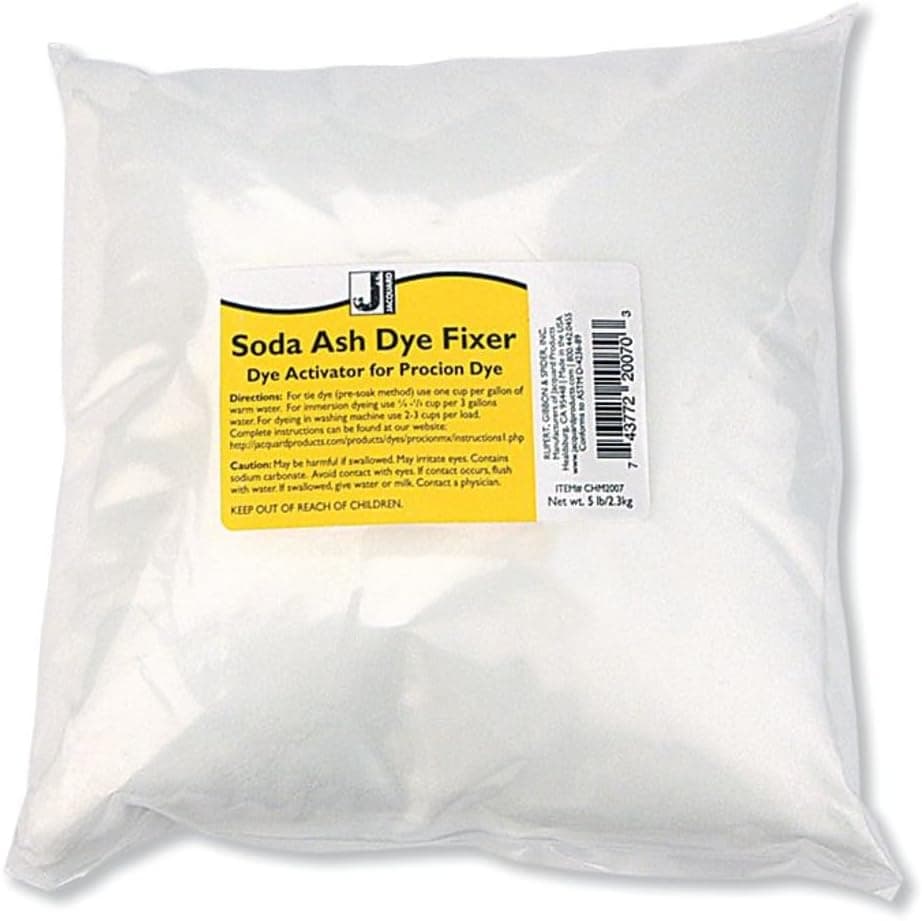 Jacquard Soda Ash Powder Sodium Carbonate Washing Soda for Laundry Dye Setting Tie Dye Soda Ash 5 lb Bag Soda Ash Dye Fixer Super Washing Soda for Laundry Fabric Dyeing