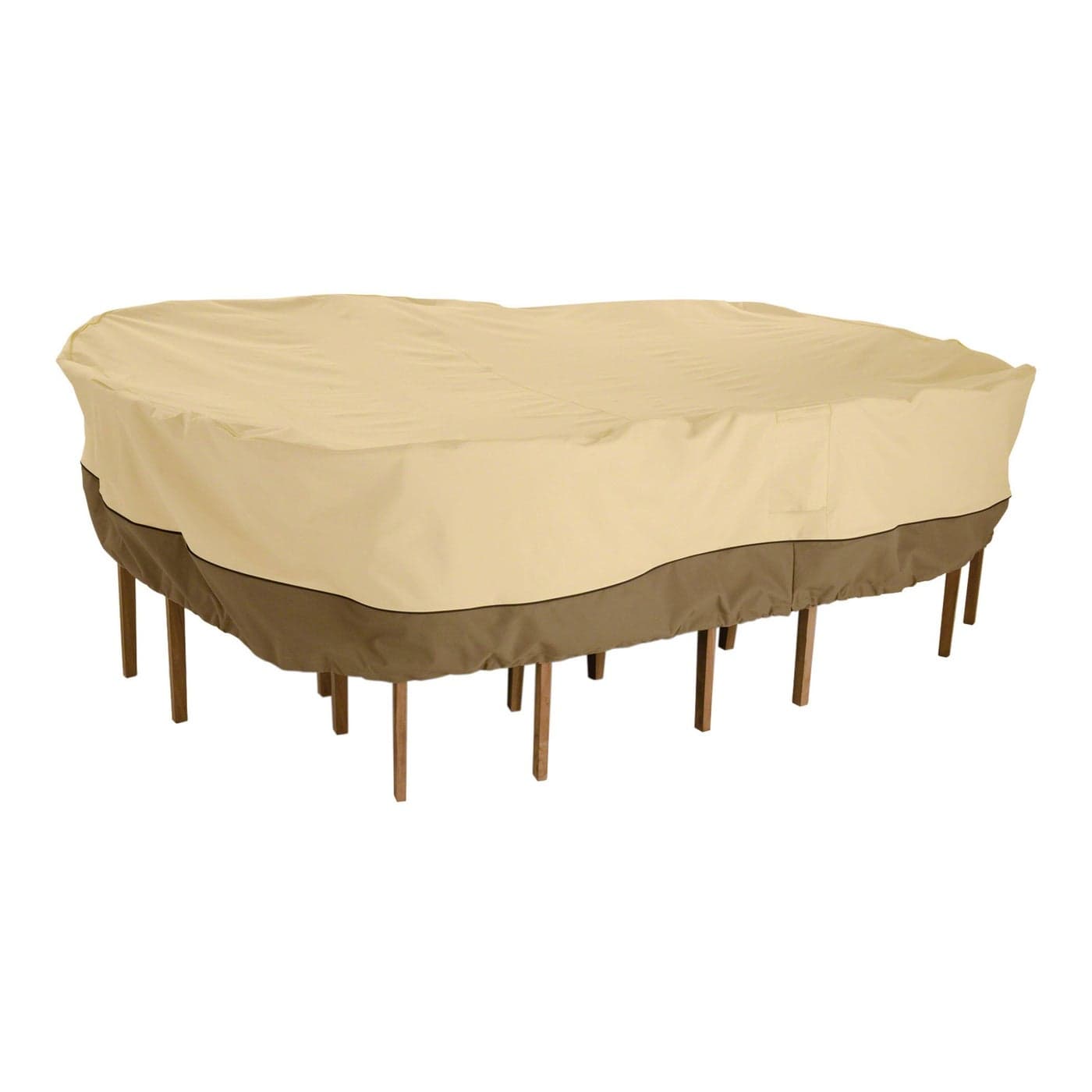 Classic Accessories Veranda WaterResistant 128 Inch RectangularOval Patio Table Chair Set Cover Outdoor Table Cover