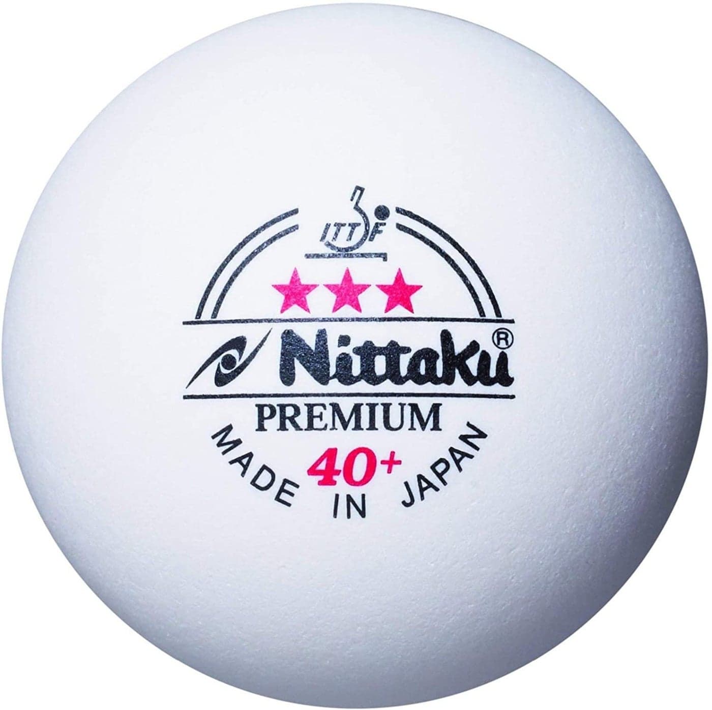 NITTAKU Premium 3 Star 40+ Plastic Table Tennis Ball, (White)