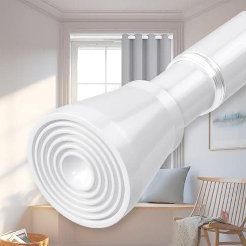 HASTHIP® Retractable Curtain Rod 28.7-43 inches Tension Rod 13mm Diameter Multipurpose Metal Rod Window Safety Bar Detachable Hanging for Wall