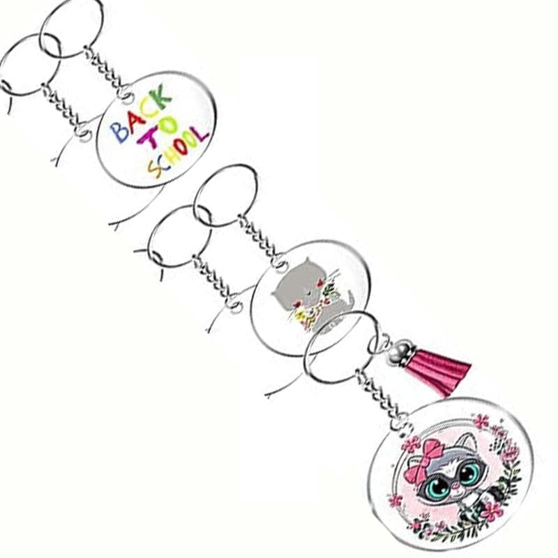 DIY Crafts 4 Pcs Antique Silver Acrylic Keychain Blanks Clear Keychains for Vinyl Kit Including Acrylic Blanks Keychain Tassels Rings 4 Pcs Antique Silver