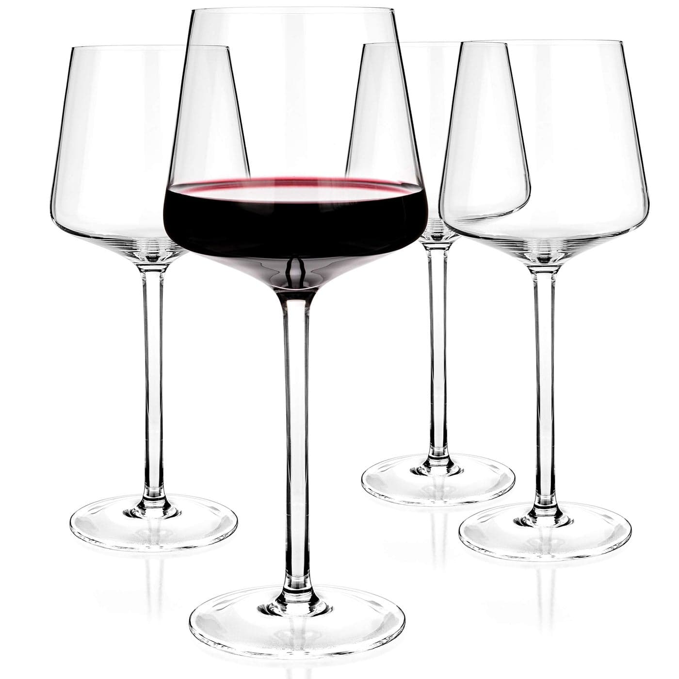 LUXBE Crystal Wine Glasses 205ounce Set of 4 Red or White Wine Large Glasses Pinot Noir Burgundy Bordeaux 600ml