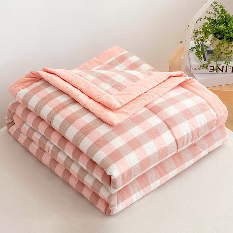 Washed Cotton Summer Quilt, Summer Cotton Quilt From Xinjiang, Machine Washable Air Conditioning Quilt, Thin Quilt, Summer Quilt Core, Dormitory A, Skin-Friendly