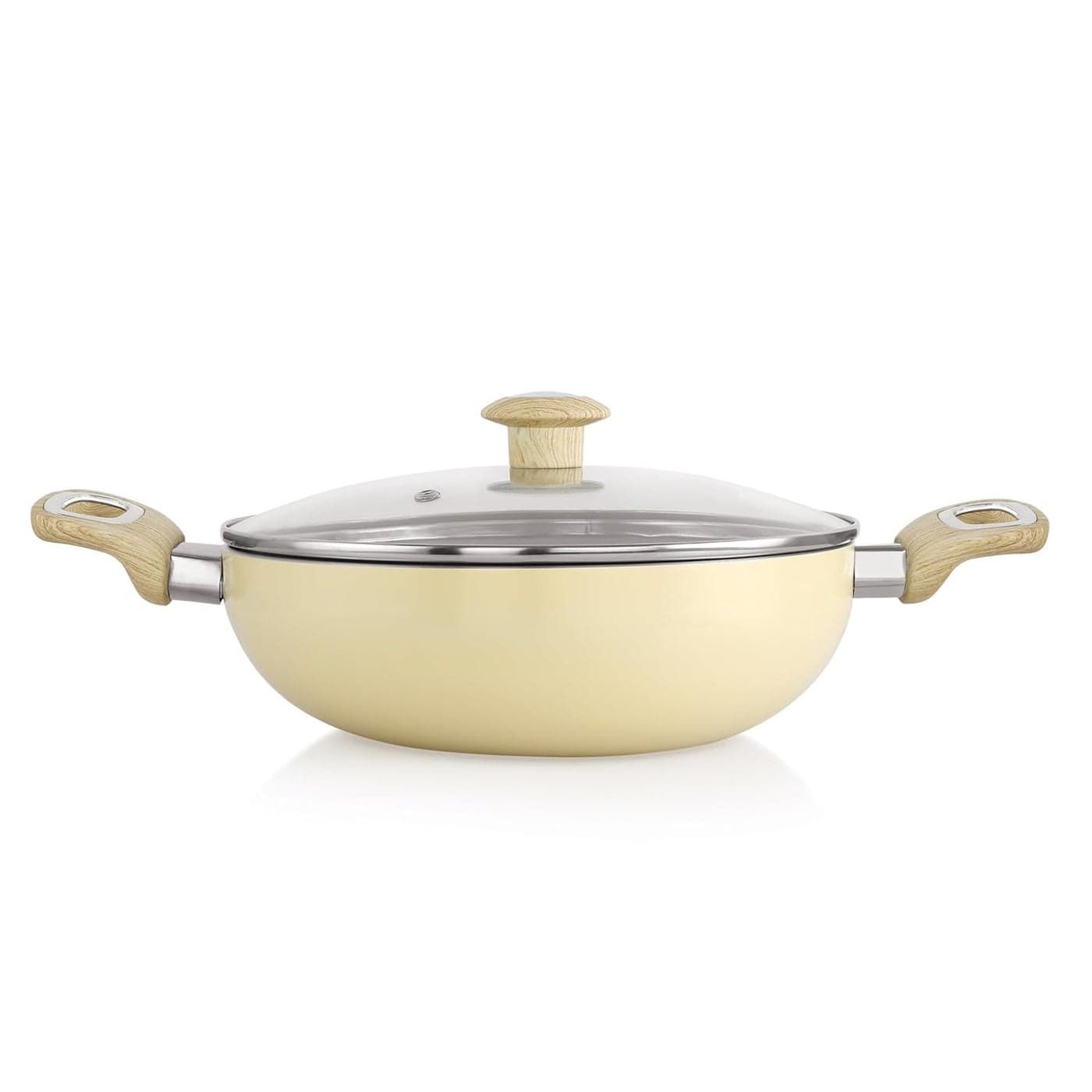 COOKWELL Non Stick Kadai 25L StirFry Pan German Microcrystal Technology Granite