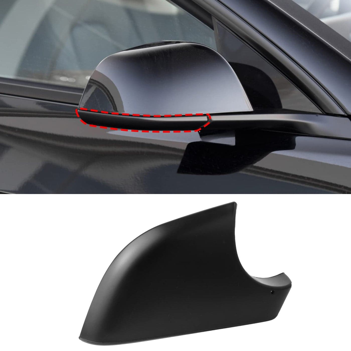 Jaronx Compatible With Tesla Model 3 Mirror Bottom Cover 20172025 Right Passenger Side Rearview Mirror Lower Base Cover Bottom Trim Replacement For Tesla Model 3 AccessoriesRight