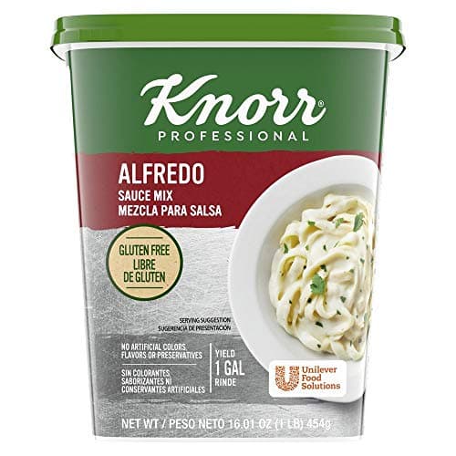 Knorr Professional Alfredo Sauce Mix Made With Real Parmesan Cheese Gluten Free No Artificial Colors Flavors or Preservatives 1 lb Pack of 4