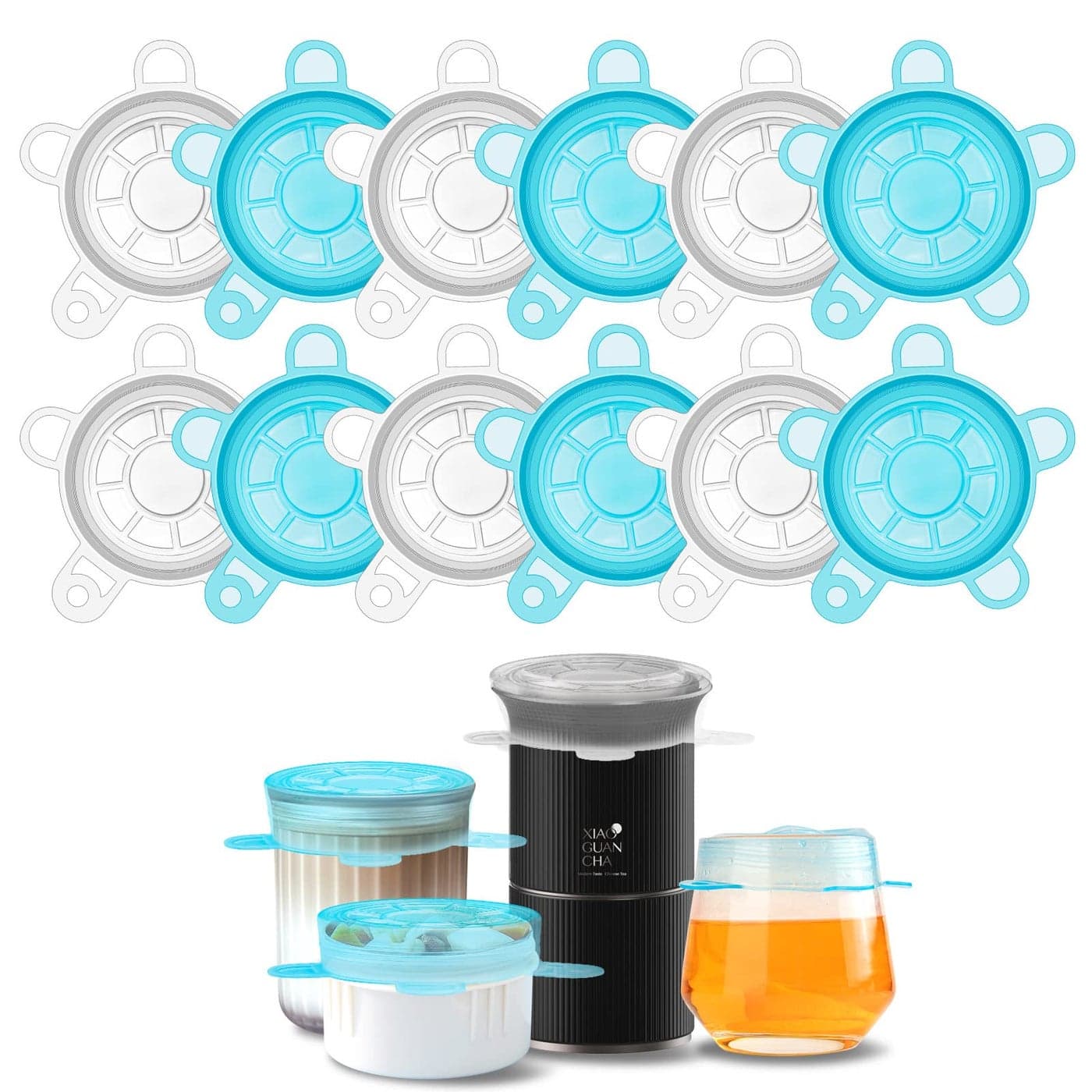 Small Silicone Stretch Lids 12PCS 2665cm Zero Waste Reusable Silicon Container Lids Covers for Jars Bowls Cups Bottles Cans 12PCS Small