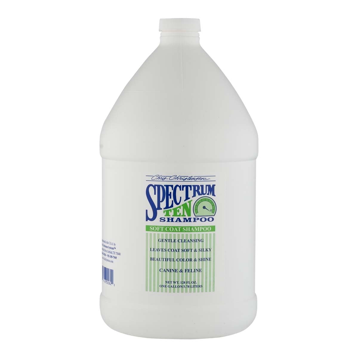 Chris Christensen Spectrum Ten Dog Shampoo Groom Like a Professional Gentle Cleansing Gorgeous Shine Made in USA 38L