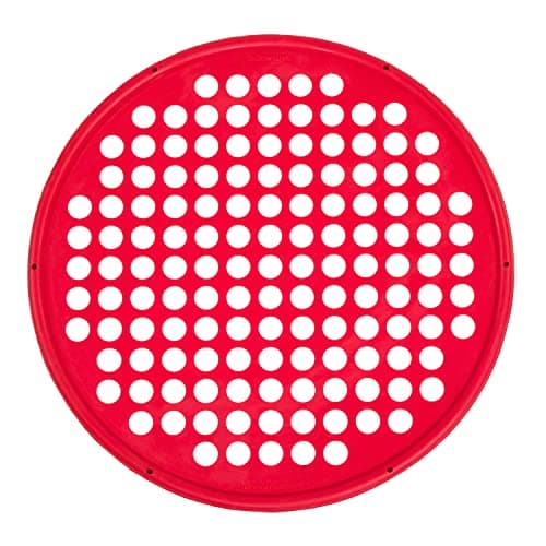 CanDo Hand Exercise Webs for Physical Therapy, Grip Strengthening, and Hand, Finger, Wrist Resistance Workouts, Portable Size, Low Powder, 14" Diameter, Red: Light