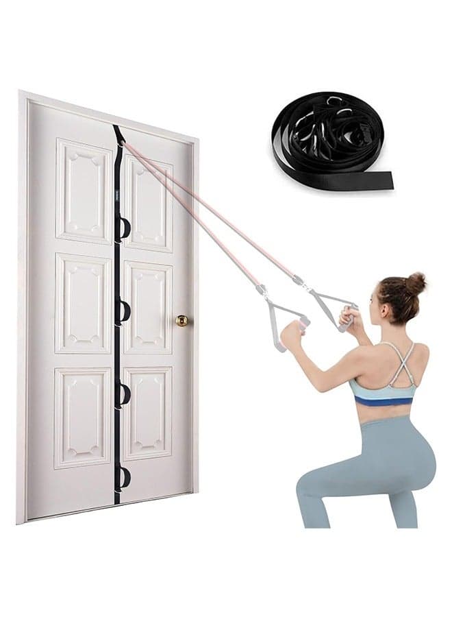 Door Anchor Strap for Resistance Bands Exercises, Multi Point Anchor Gym Attachment for Home Fitness, Portable Door Band Resistance Workout Equipment, Easy to Install, Punch-Free, Nail-Free