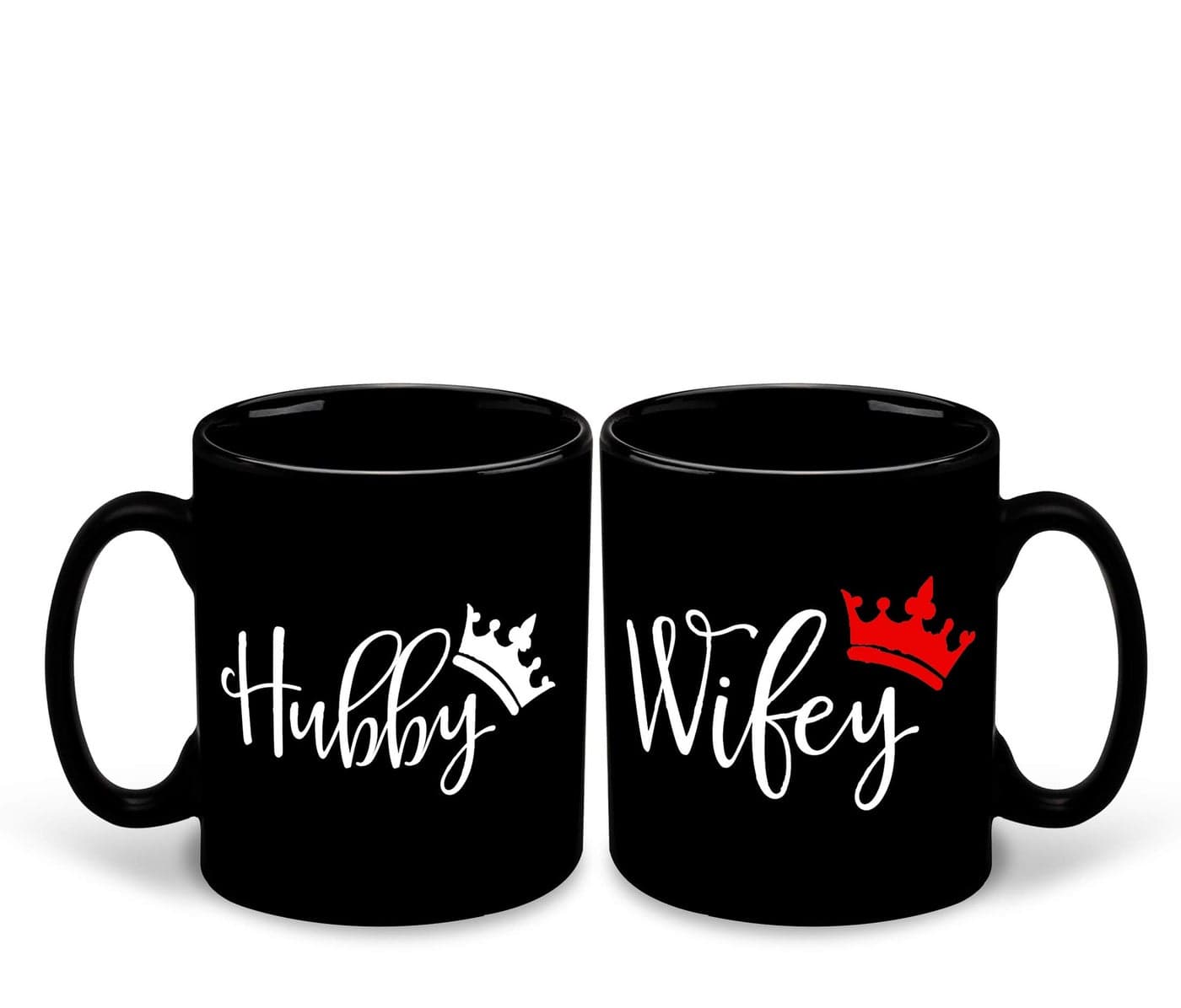 WHATS YOUR KICK | Hubby Wifey| Anniversary | Birthday | Couple | Valentine Premium Black Patch Mug Set of 2 Coffee Mug- Gift for Husband, Gift for Wife, Best Gift, Lover Gifts, Unique Gifts (Multi 5)