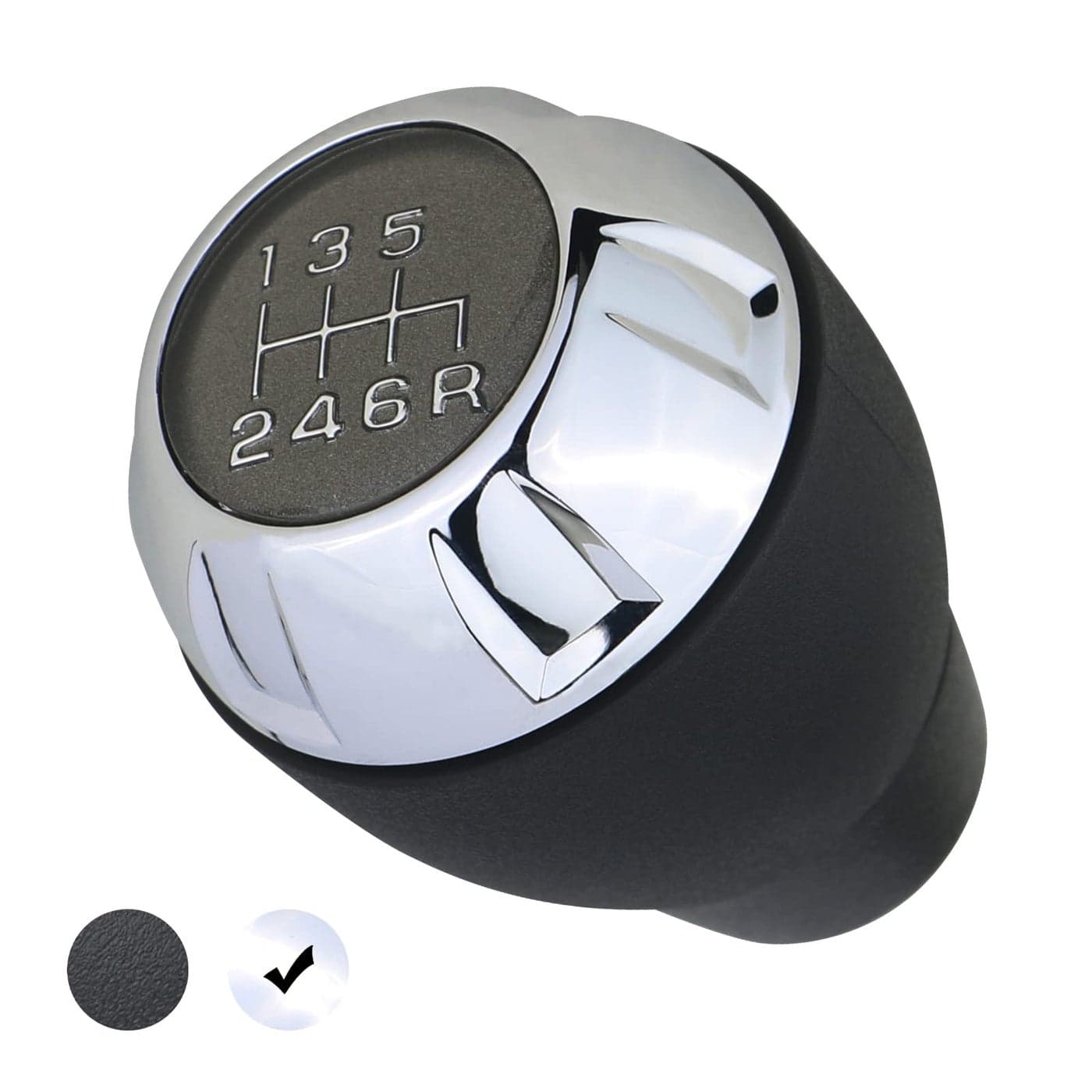 APPERFiT Shift Shifter Knob for Manual Transmission Chrome 68085312AB Compatible with Jeep Wrangler JK 2011 2012 2013 2014 2015 2016 2017 2018 Gear Shifter