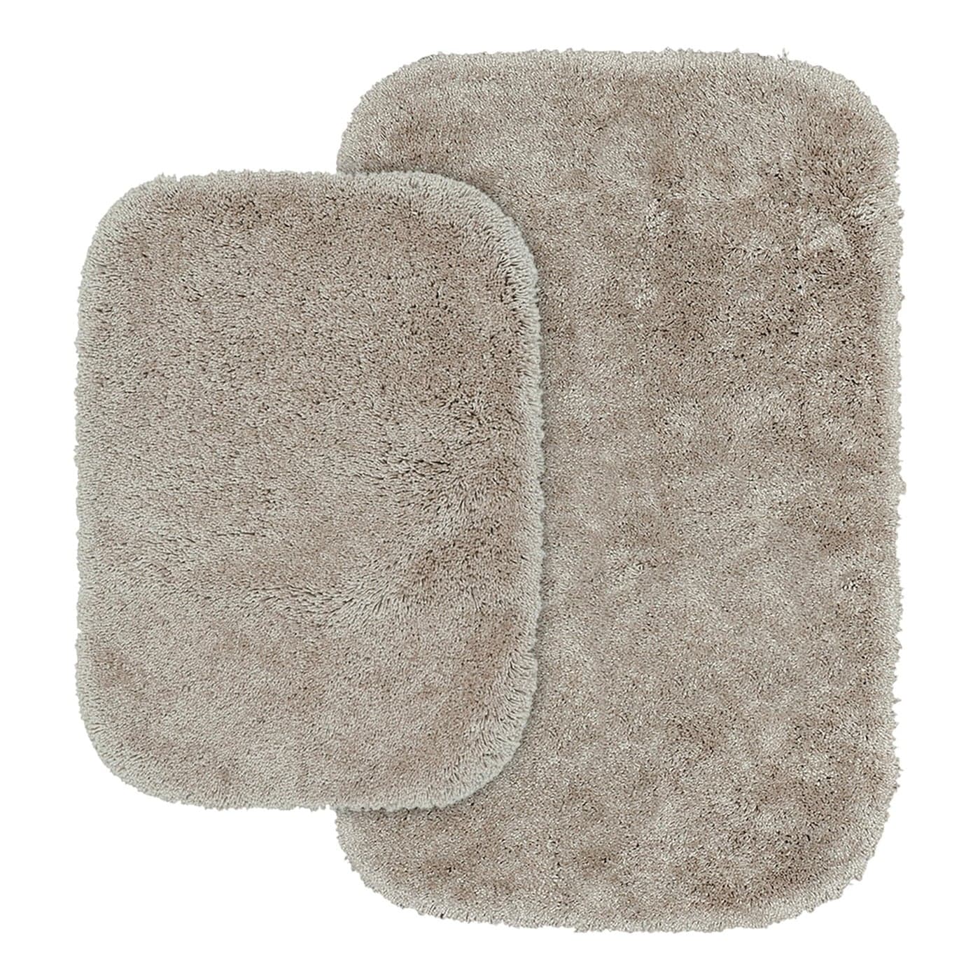 Garland Rug Finest Luxury Brown Taupe 2Piece Set Ultra Plush Washable Bath Rug Set Soft Absorbent And Stylish For Your Bathroom