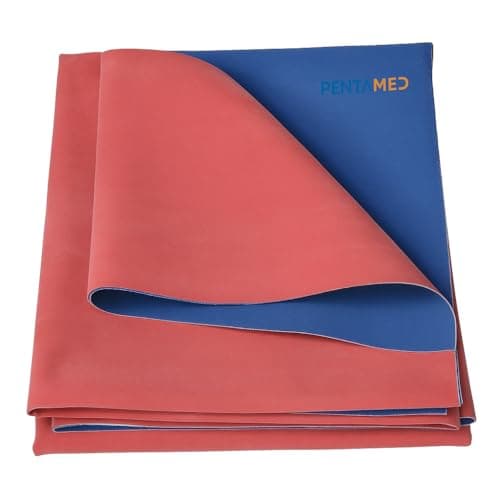 PENTAMED Waterproof Rubber Bed Protector – Reusable Mackintosh Sheet for Baby, Kids & Adults | Mattress & Crib Protection | Hospital & Home Use (1 x 2 Mtr: Blue-Pink)