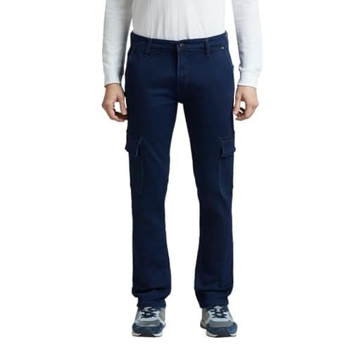 Blue Mid Rise Gymindigo Straight Jeans