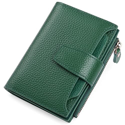 FALAN MULE Small Wallet for Women Leather Bifold Compact RFID Blocking Small Womens Wallet Purse