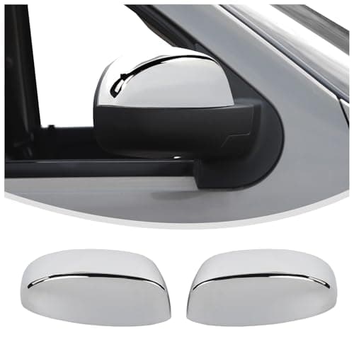 Linskip Driver and Passenger Side Mirror Covers for Chevy Avalanche Suburban Tahoe Silverado & GMC Sierra Yukon & Escalade 2007 2008 2009 2010 2011 2012 2013 2014, Top Half Mirror Bezel Caps Chrome