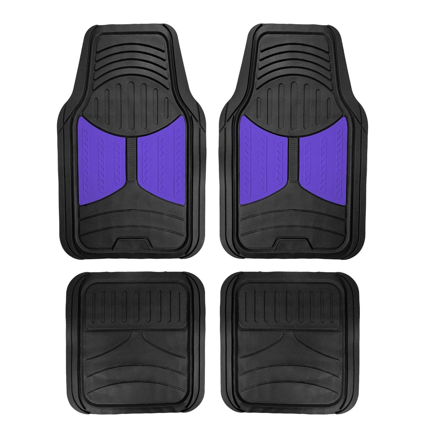 FH Group Automotive Floor Mats HeavyDuty Monster Eye Rubber Floor Mats for Cars Universal Fit Full Set ClimaProof Floor Mats Trimmable Floor Mats For Most Sedan SUV Truck Floor Mats Blue