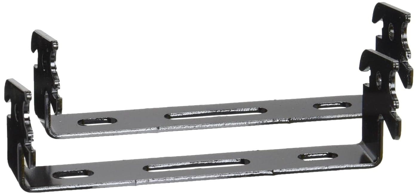 Wall Control 1in x 4in C-Bracket Slotted Metal Pegboard Hook Pegboard and Slotted Tool Board – Black