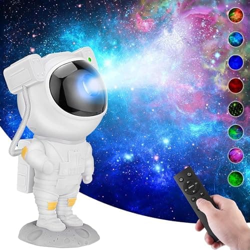 DotCom Kids Night Light Lamp | Rechargeable LED Bedside for Children's Bedroom | Ideal Gift for Boys, Girls, Toddlers, and Nursery (Astronut lamp)
