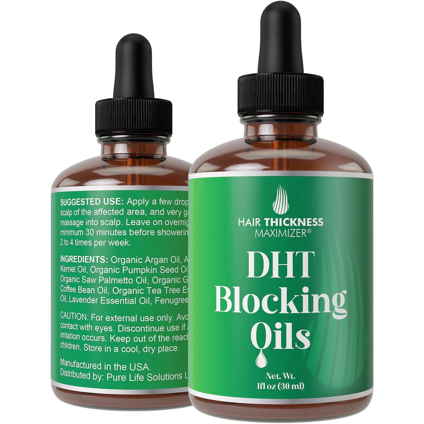 DHT Blocker for Women Men Vegan Thickening Moisturizing Strengthening Hair Serum Topical Scalp Oil for Weak Frizzy Dry Hair 1oz DHT Blocking Oil