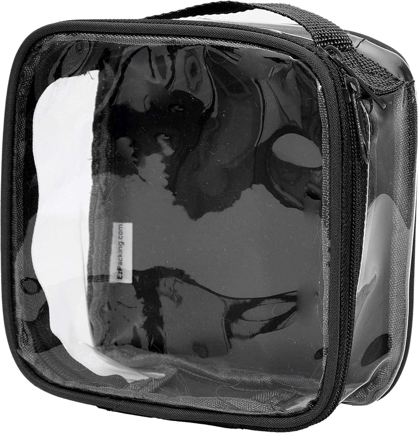 Golden bird Clear Makeup Pouch Organizer Cosmetic Bag Portable Waterproof Organizer Travel Pouch for Women , men Travel (TSA Approved ) (BLACK, 1 PCS)