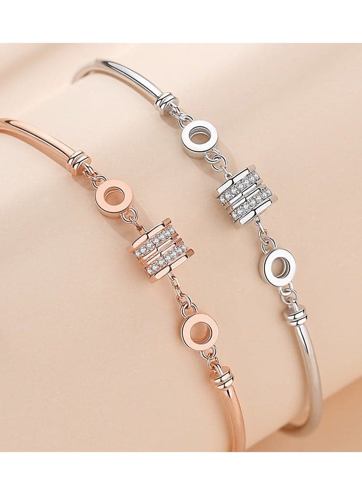 S925 sterling silver jewelry, small waist bracelet, women's couple bracelet, niche design, ins high-end girlfriend bracelet