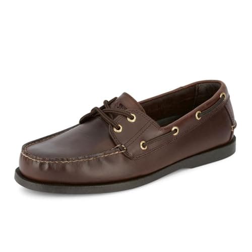 Dockers Men’s Vargas Leather Handsewn Boat Shoe,Raisin, 11 W US