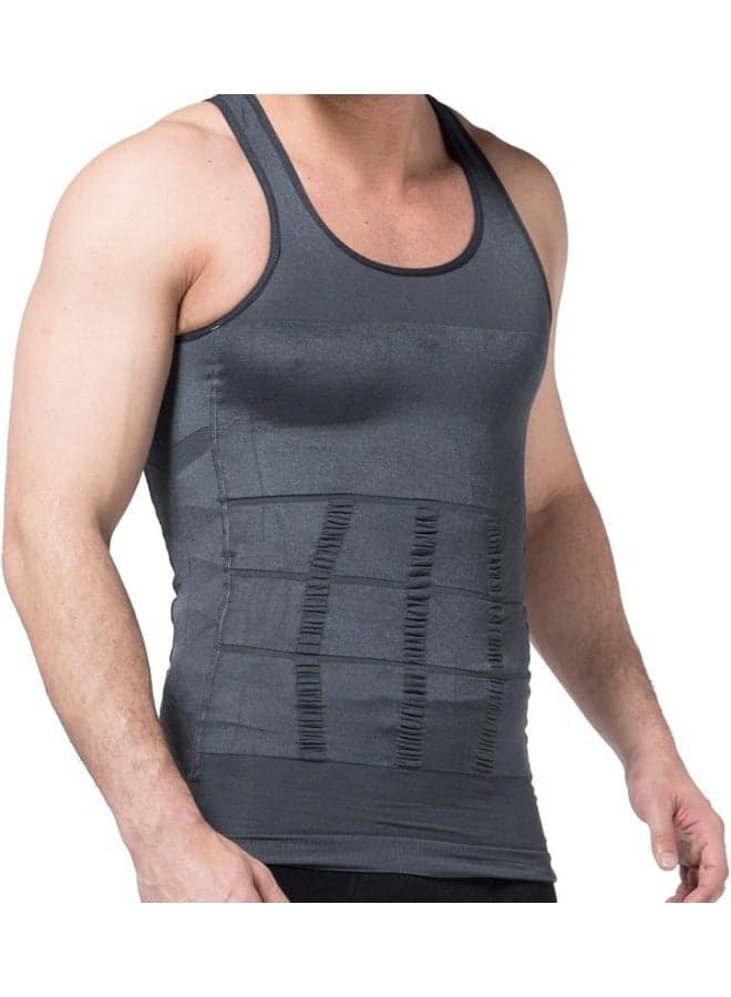 Men's Slimming Body Shaper Vest, Athletic Compression Tank Top, Abdomen Control Slim Undershirt