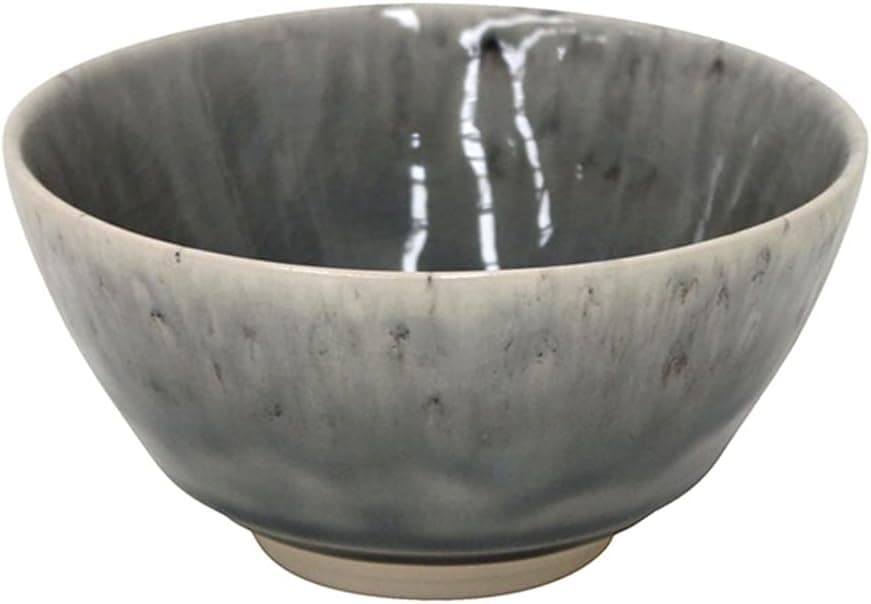 Costa Nova Ceramic Stoneware 15 oz Soup Cereal Bowl Madeira Collection Grey Microwave Dishwasher Safe Dinnerware Food Safe Glazing Restaurant Quality Tableware
