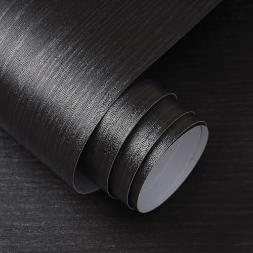 Safiyya Wood Contact Paper Black Walnut Peel and Stick Wallpaper Thicken Self Adhesive Removable Real Wood Grain Contact Paper Wall Paper Rustic for Cabinets Desk and Home Decor 159 x 197