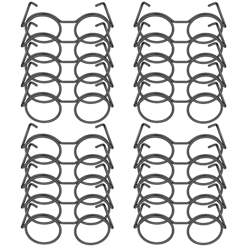 LIQWEI 20Pcs Mini GlassesMetal Mini Handmade Glasses Cute Doll Making Supplies for Dolls Dress UpPets Costume AccessoriesBlack