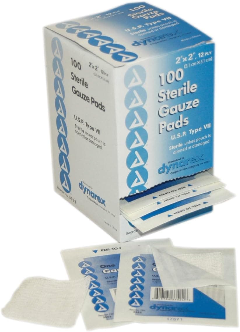 Pac-Kit by First Aid Only 3-102 Gauze Pad, 2" Length x 2" Width (Box of 100)