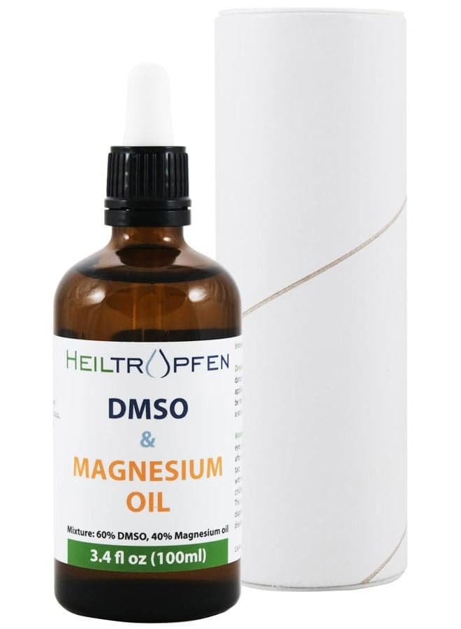 DMSO & Magnesium Oil Mixture by Dr. Hartmut Fischer (3.4 Oz), Pharmaceutical Grade Ingredients, High Purity, Low Odor, Heiltropfen®