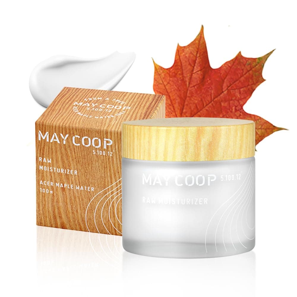 MAY COOP Raw Moisturizer Face Cream With Maple Tree Waterdaily Hydrating Facial Moisturizer Cream Anti Aging For All Skin Types Helps Prevent Wrinkles Vegan And AlcoholFree 80ml