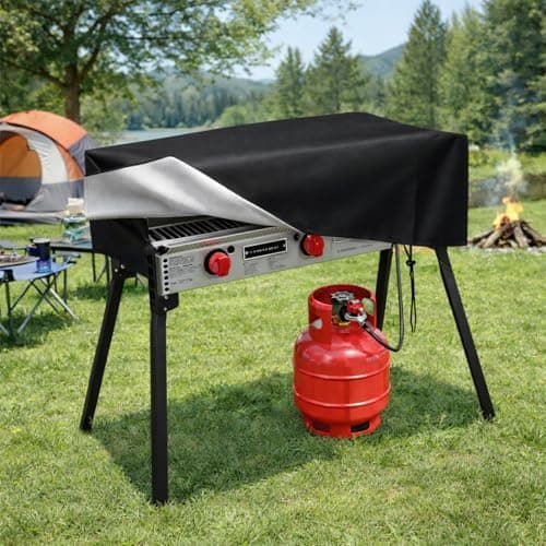 Patio Cover for Camp Chef 2 Burner Stove Outdoor Grill Stove Protector Fit Camp Chef Gas One Vivicreate Outvita Models EX60P EX60LW CC60 DL60 PRO60X 345 L x 16 W x 16 H For 2 Burner