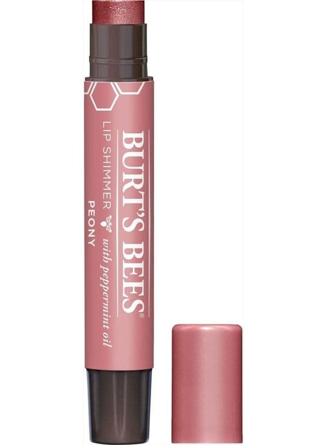 100% Natural Moisturizing Lip Shimmer, Peony - 1 Tube