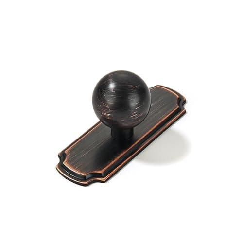 khtumeware 10Pack Heavy Duty Solid Backplate for Cabinet Knobs Oil Rubbed Bronze Drawer Knobs with Backplate Suitable for Dresser and Kitchen Cabinet Hardware