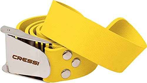 Cressi Malta Quick-Release Elastic Belt w/Metal Buckle Elastic Belts, Yellow