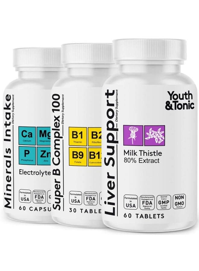 Liver Support Pleasant Morning Pills | After Party Supplement Kit with Milk Thistle + Electrolytes B Complex Vitamins Recovery | Rapid Hydration Mental Focus More Energy for a Better You