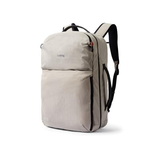 Bellroy Lite Travel Pack 30L carryon backpack travel backpack for international travelers with laptop pocket interior packing cells and tuckaway shoulder straps Ash