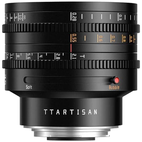 TTArtisan 35mm T2.1 Dual Bokeh Cine Lens for Canon Cameras Full Frame Wide Angle Camera Lenses, Large Aperture Mirrorless Camera Lens Compatible with Canon RF Mount