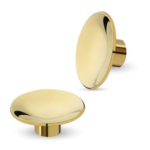 LAPO 9 Piece Knobs for Cabinets– Modern Stainless Steel Drawer Knob for Kitchen, Wardrobe, Cupboard, and Home Furniture (PVD Gold Finish)