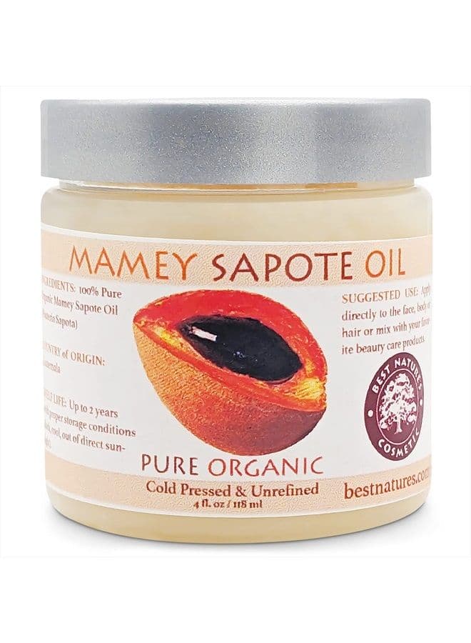 Mamey Sapote Oil Pure Organic Cold Pressed Unrefined 4 fl oz / 118 ml