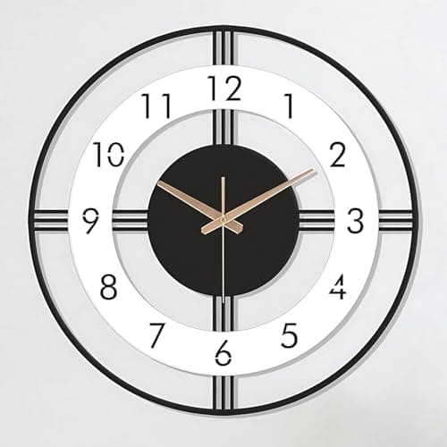 Cartvilla Morden Metal Wall Clock for Living Room, Bedroom, Office, Kitchen, Stylish Wall Clock for Home and Hall, Designer Big Size Modern (Style-29, 60 CM)