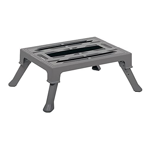 Stromberg Carlson 19 x 14 Adjustable RV Platform Step Lightweight RustResistant Cast Aluminum Portable Step Stool for Campers 318 and 818 Height 1000 lbs Capacity Rubber Feet