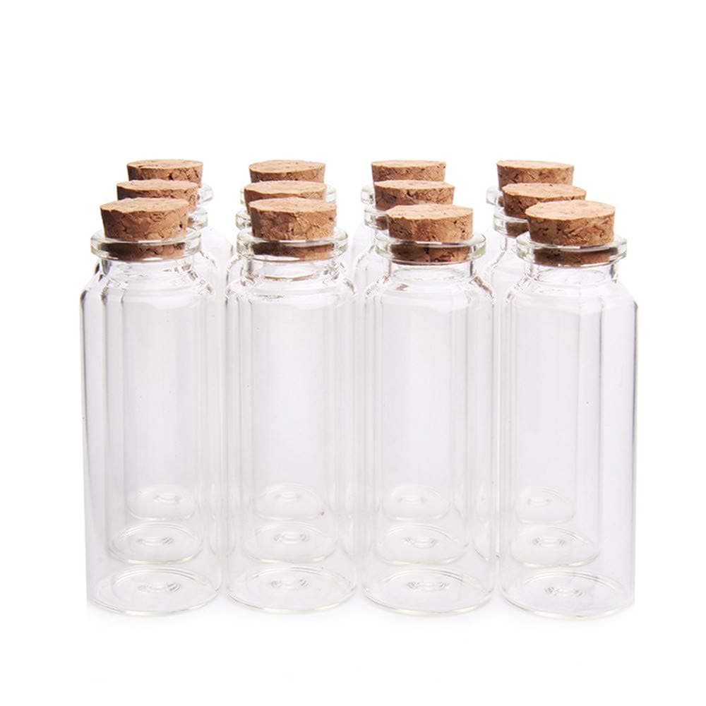 Danmu 40ml Potion BottlesGlass Bottles with Cork StopperSmall Glass Jars for Wedding FavorsHalloween DecorationsBaby ShowerParty Favors 12 Pack 118 x 314